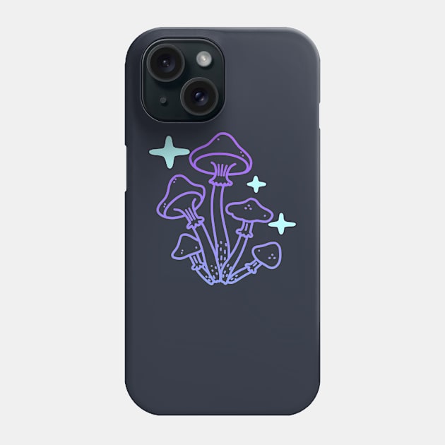 Mushrooms and sparkles Phone Case by yambuto