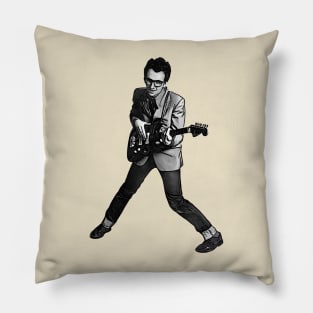 My Aim is True - Elvis Costello Vintage Portrait Pillow