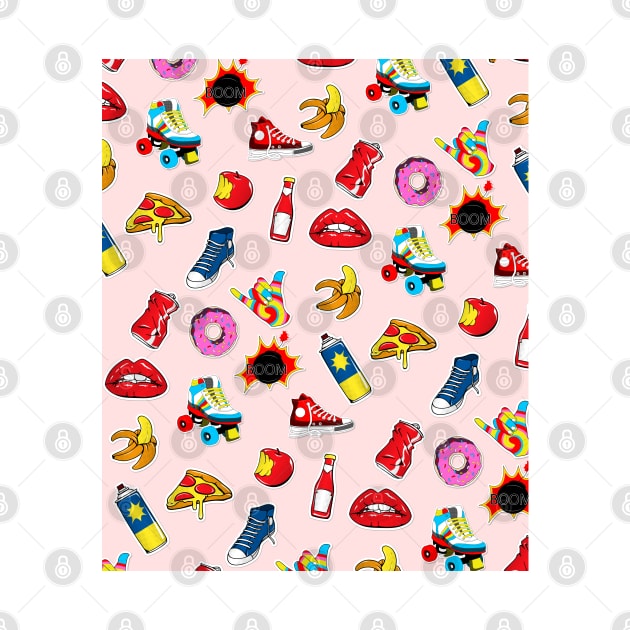 Sticker Colorful of retro pattern by Hoahip