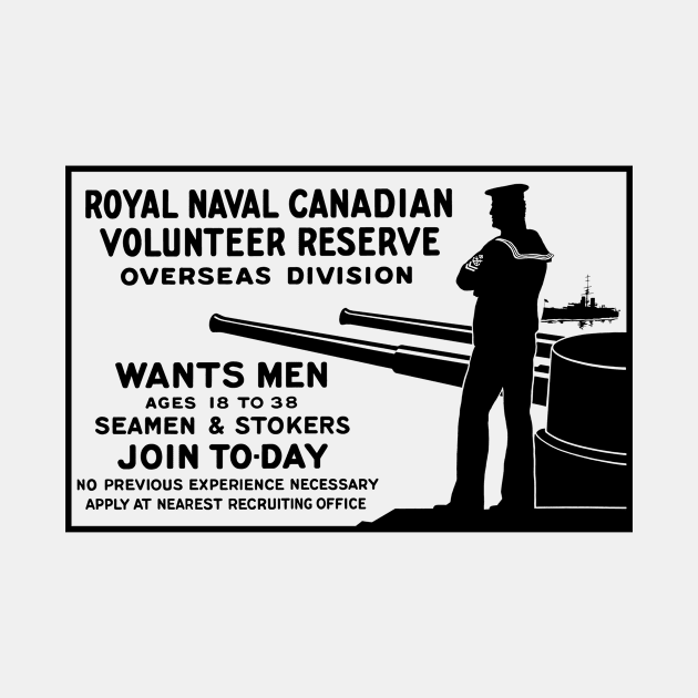 Royal Naval Canadian WWI Recruiting by warishellstore