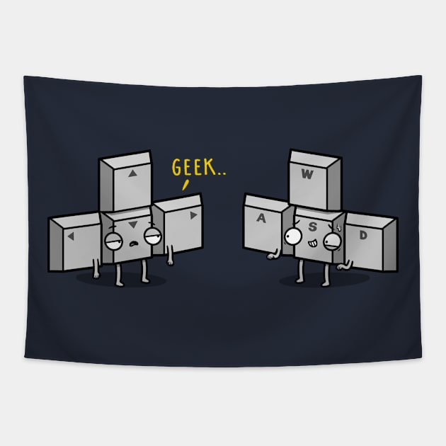 Geeky Keys! Tapestry by Raffiti