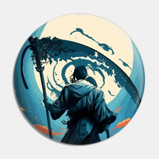 Blue grim reaper Pin