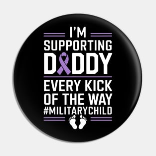 Military Child Month Purple Up Brat Pin