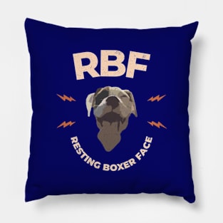 Resting Boxer Face Pillow