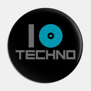 I Love Techno Pin