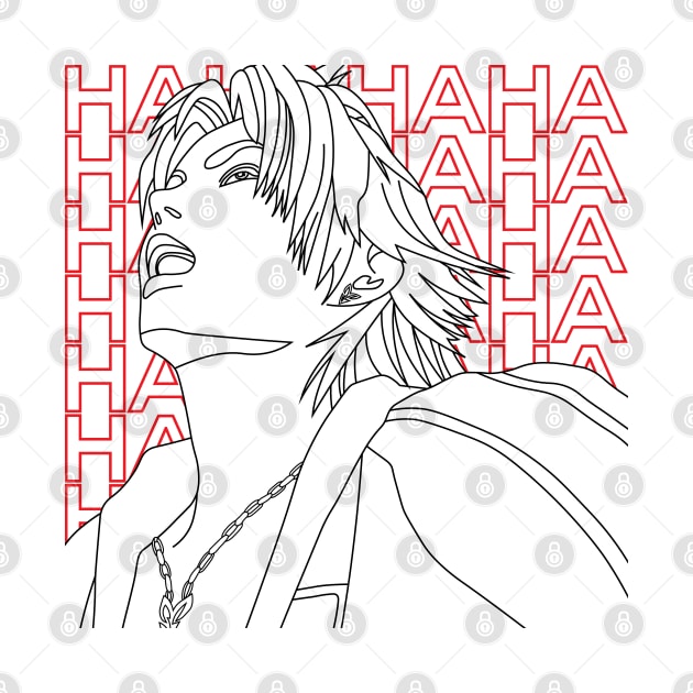 Laughing Tidus (Black Outline) by inotyler