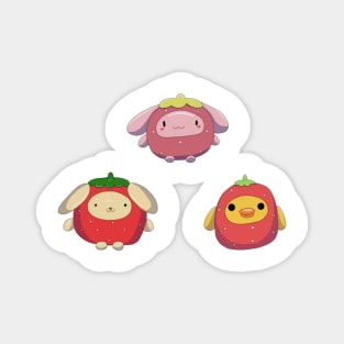 Strawberry plushies Magnet