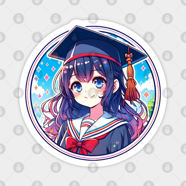Graduation Anime girl Magnet by Japanese Fever