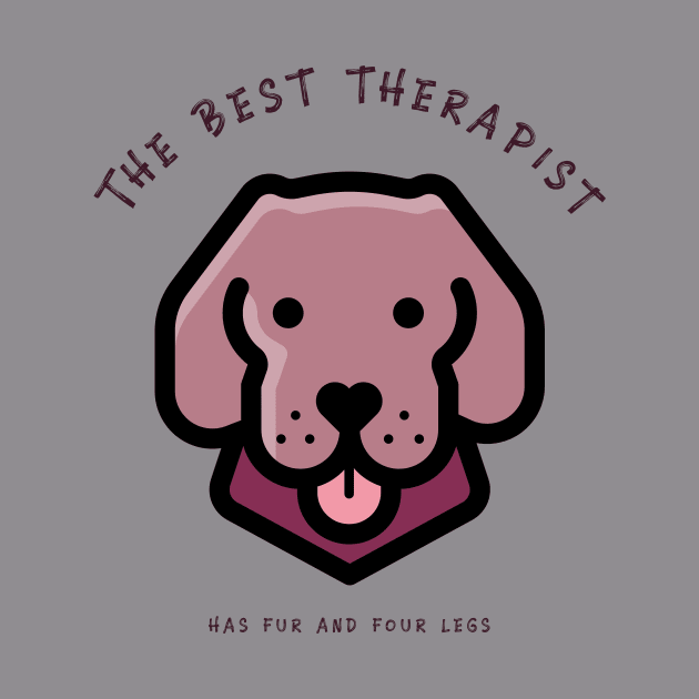 the best therapist has fur and four legs by WOAT