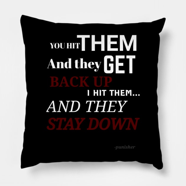 Punisher quote from Daredevil Pillow by lunareclipse.tp