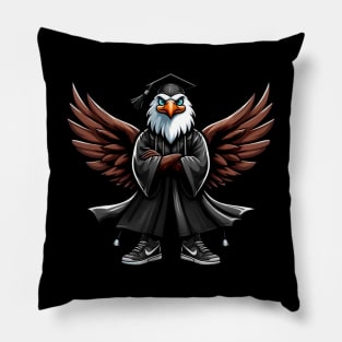 Black Eagle Graduation gown Pillow