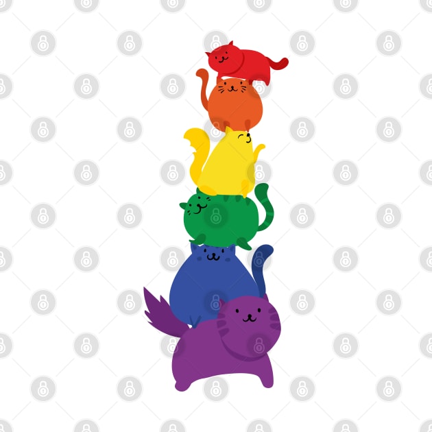 LGBTQ Cat Kawaii Progressive Pride Gay Flag by Sonyi