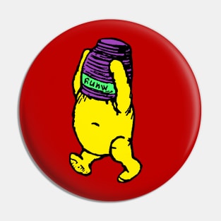 Muny Bear (classic rocco skateboard graphic) Pin