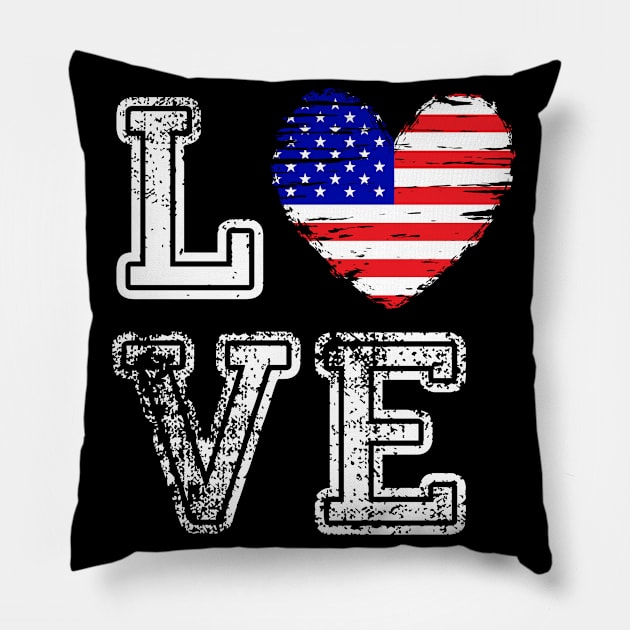 4th of july independence day Pillow by Jandjprints