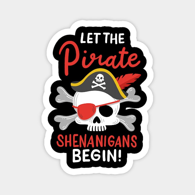 Pirate Halloween Pirate Themed Magnet by KAWAIITEE