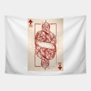 Leech King Skull Playing Card 2 Tapestry