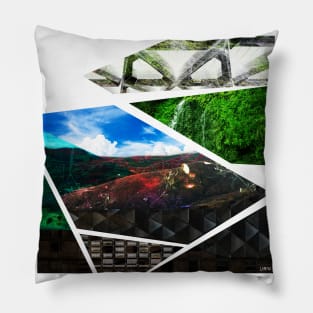 oaxaca in clay and iron landscape from mexico collage Pillow