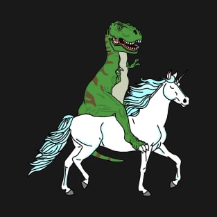 Unicorn Riding Dino T-Shirt