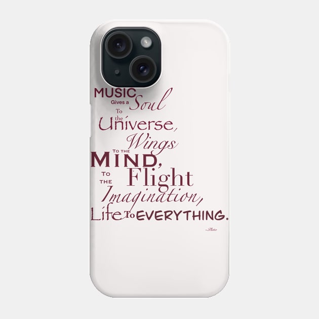 Music gives a soul Phone Case by HYP Boutique