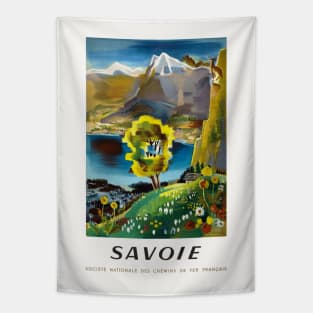 Savoie France Vintage Poster 1946 Tapestry