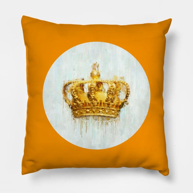 Painted Crown Pillow by Duukster