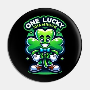 One Lucky Shamrock Funny Cute Irish St Patrick's Day St Paddy's Day Leprechaun Shenanigans Pin