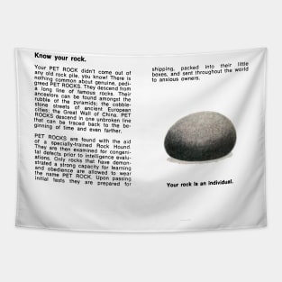 pet rock manual box Tapestry