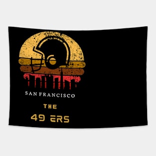 49 ers  rétro vintage graphic design Tapestry