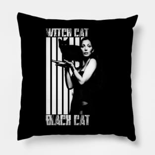 witch cat is black cat Pillow