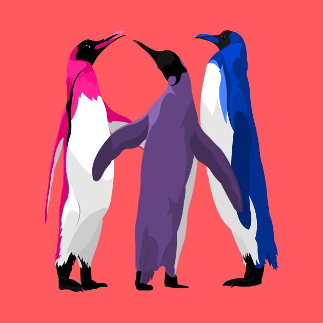 Bisexual Pride Penguins by AjDreamCraft