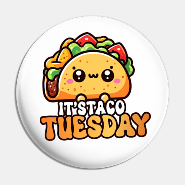 Funny Cute Kawaii Taco Pin by hippohost