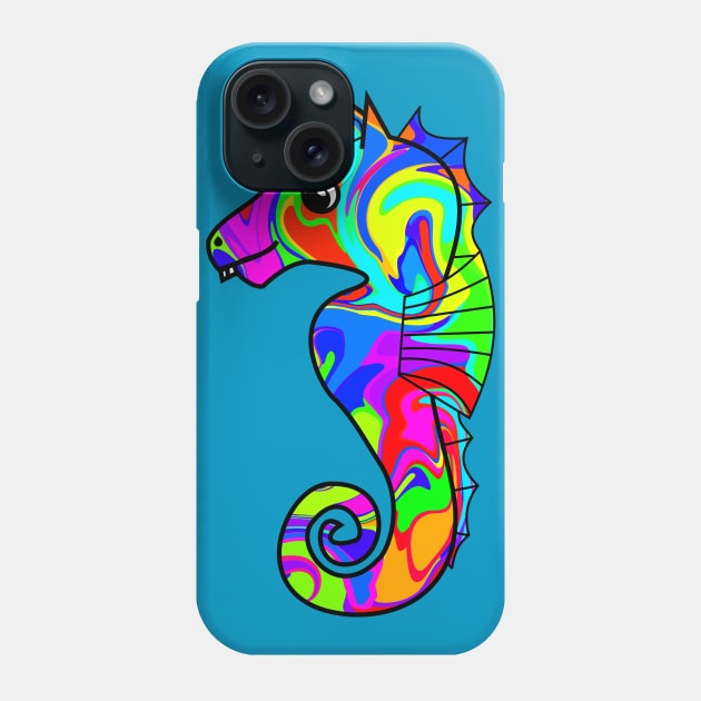 Colorful Seahorse Phone Case by Shrenk