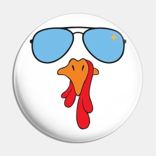 Hilarious Turkey Face, Perfect for Thanksgiving & Christmas Pin