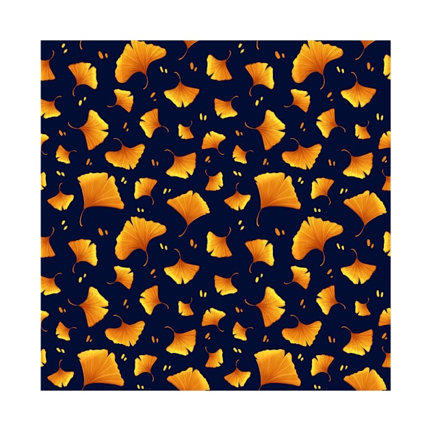 Ginkgo Pattern by Karmina Art