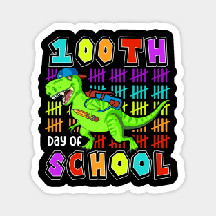 100th Day Of School, Cute Dinosaur Student Teacher Magnet