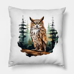 Great Horned Owl Pillow