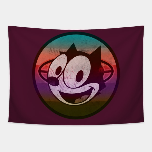 Cartoon Retro Cat Tapestry by CTShirts