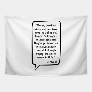 jo march quote - little women Tapestry