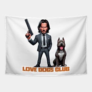 LOVE DOG (Gun) CLUB Tapestry
