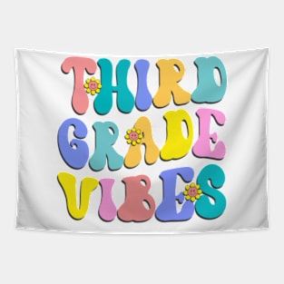 Third Grade Vibes First Day Back to School Teacher Students Tapestry