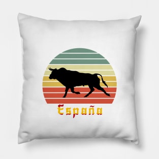 Spanish Flag Bull Spain - Bull Riding Pillow