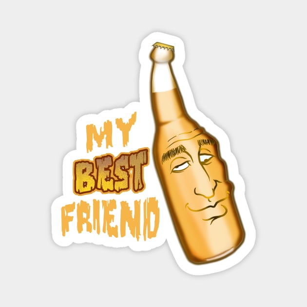 Beer- My Best Freind Magnet by the Mad Artist