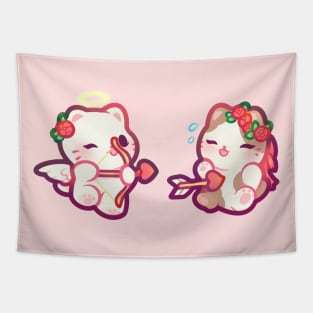 Shot by Cupid Kitties Tapestry