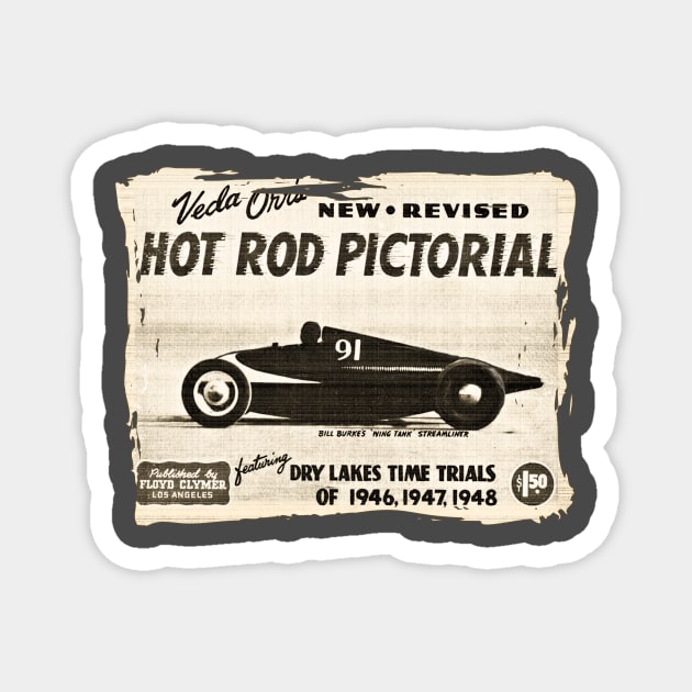 Vintage racing sign-Hot rod Magnet by WickedNiceTees