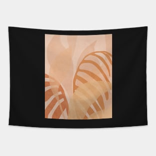 Abstract leaves, Retro, Mid century art Tapestry