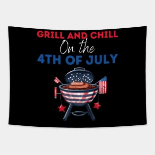 Grill and Chill  on the 4th of july Tapestry