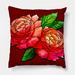 Beautiful Red Roses Pillow