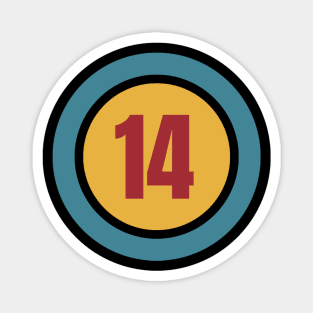 The Number 14 - fourteen - fourteenth Magnet