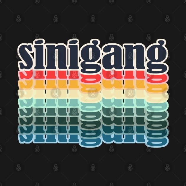 Sinigang Typography Repeated Text Retro Colors by ebayson74@gmail.com