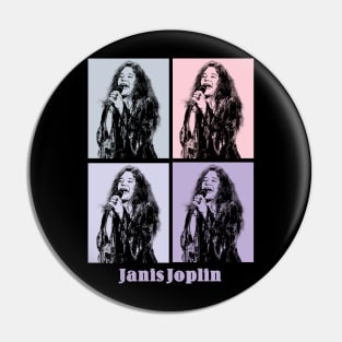 Janis Joplin 80s Pop Art Pin
